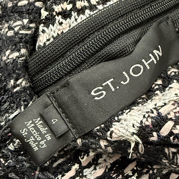 ST JOHN Wool Blend Tweed Cardigan & Dress Set - Picture 11 of 16